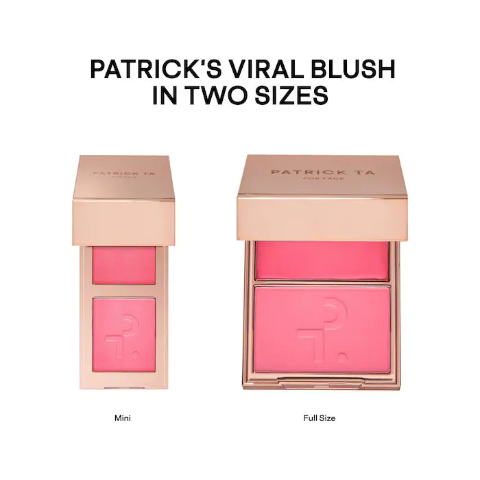 PATRICK TA 
Mini Major Headlines Double-Take Crème & Powder Blush Duo