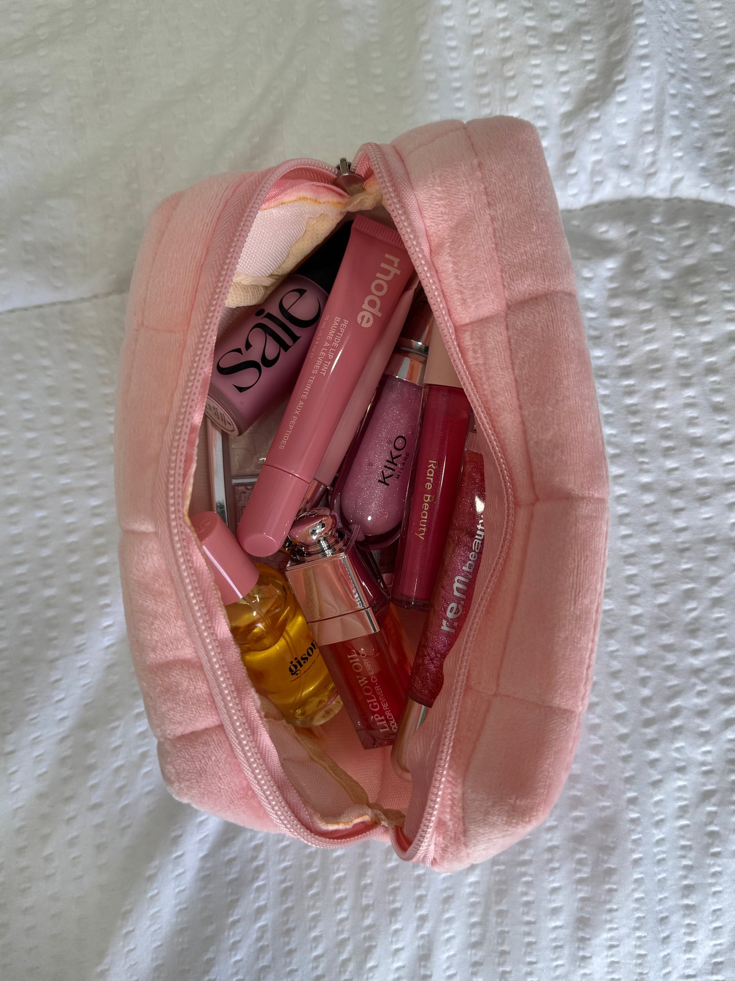 Cosmetiquera pink waffle
