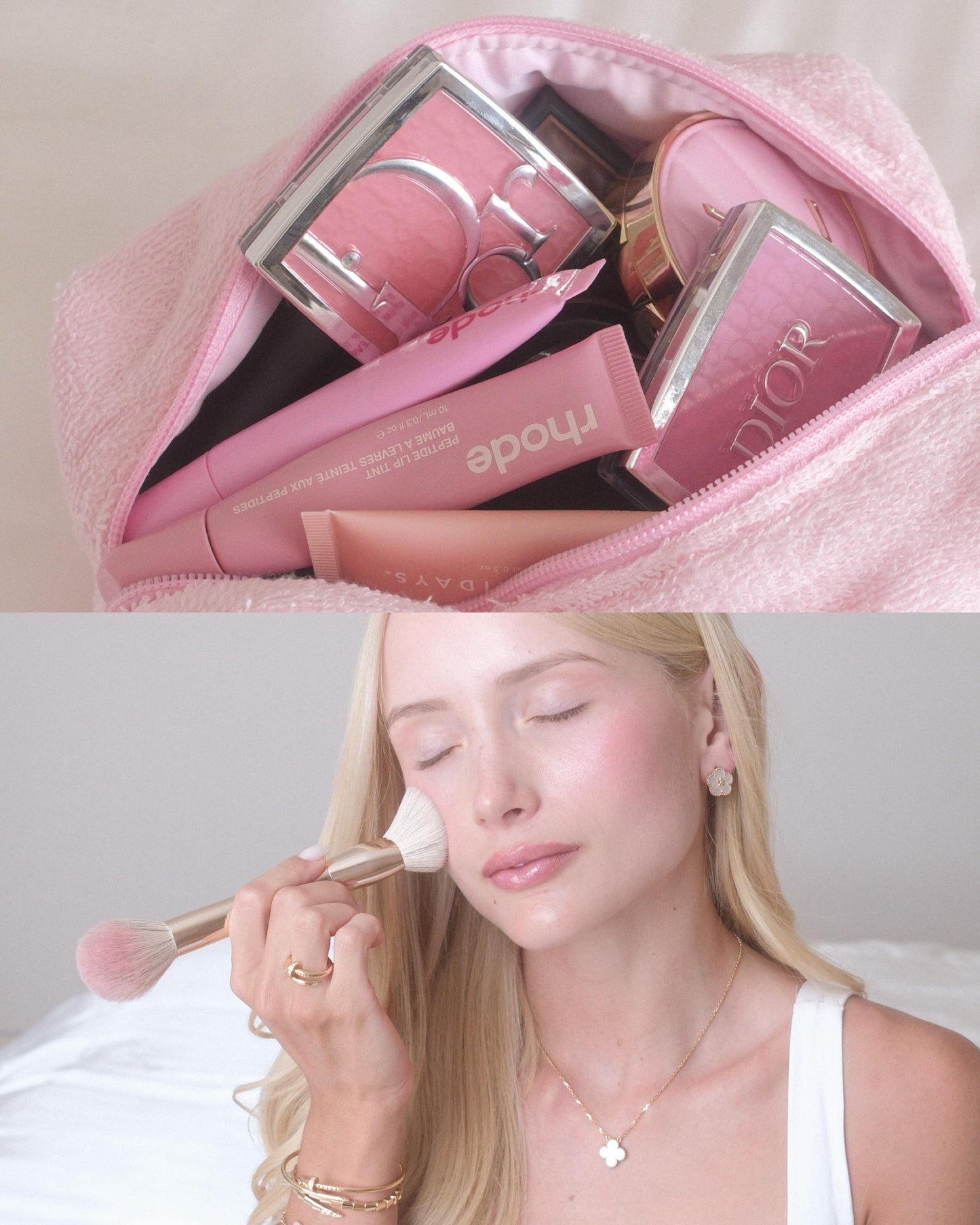 Pink ribbon beauty case
