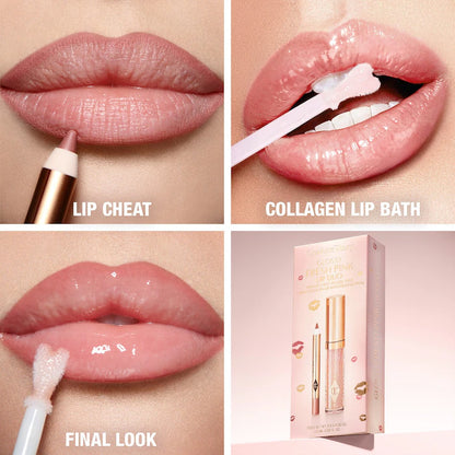Charlotte Tilbury  Mini Glossy Pink Lip Gloss + Lip Liner Set