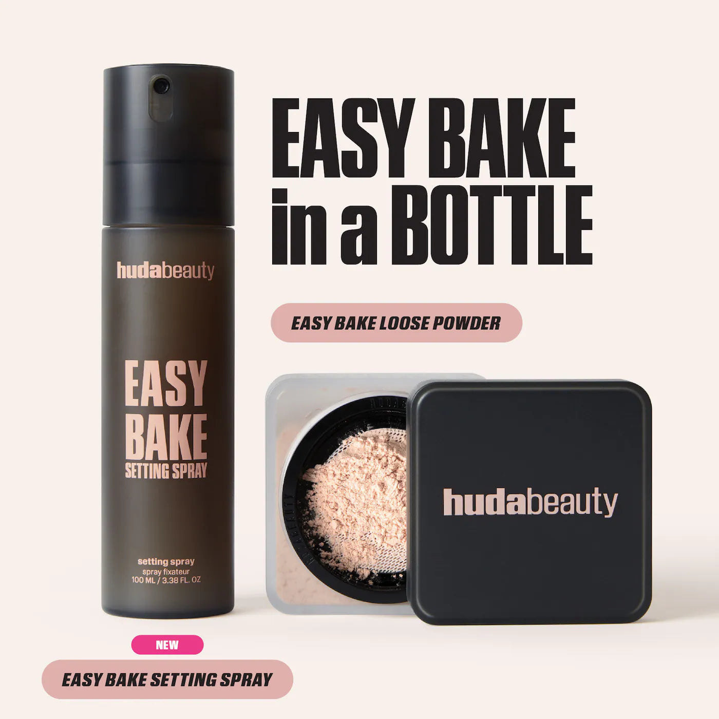 HUDA BEAUTY Easy Bake Blurring Setting Spray with 16-Hour Wear